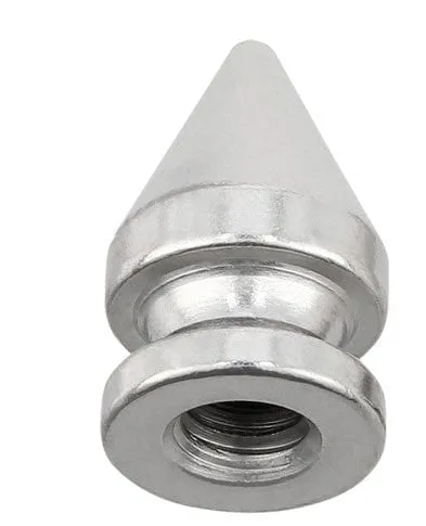 12mm Nickel, Spike Stud with Screw, Solid Brass - PK10, #C-1551