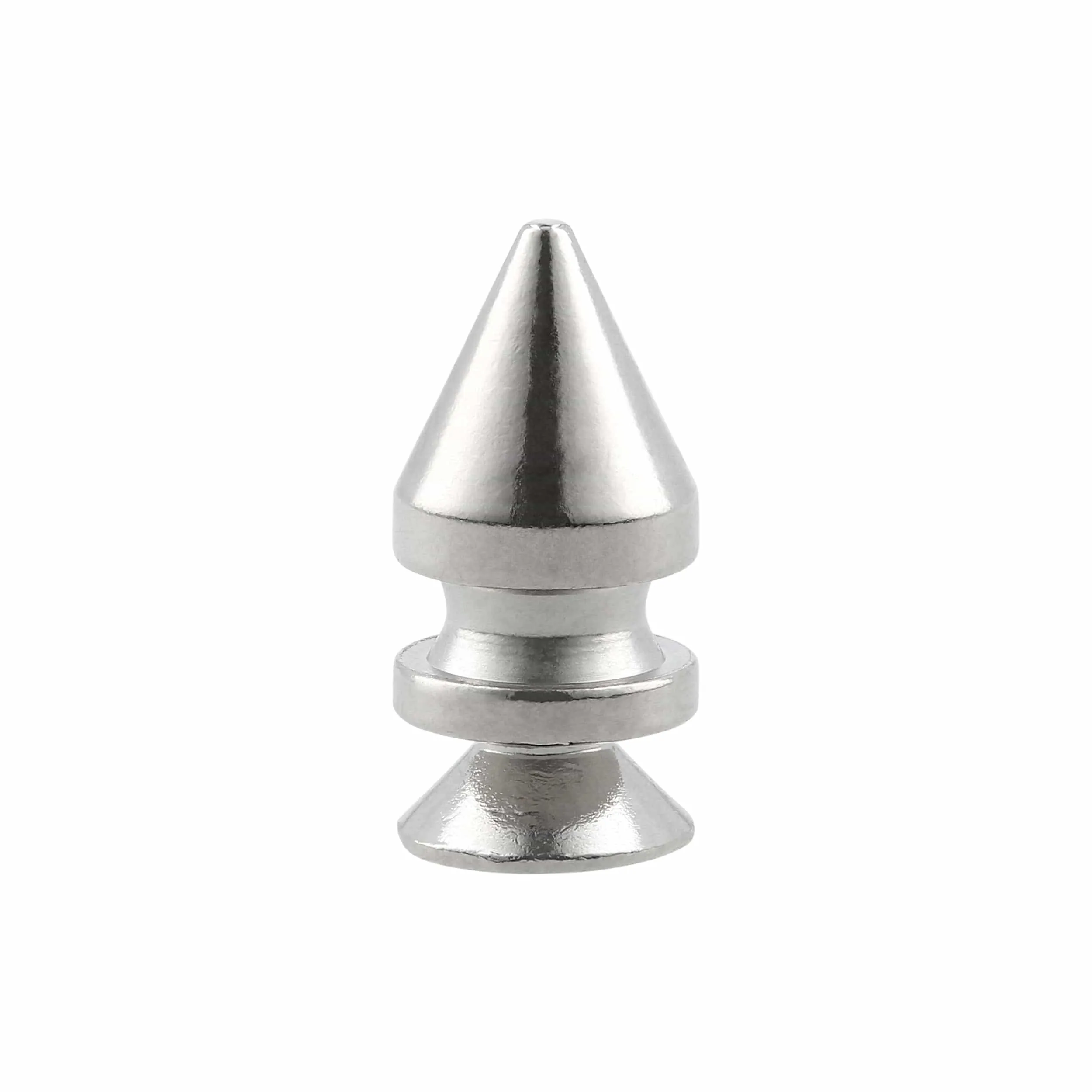 12mm Nickel, Spike Stud with Screw, Solid Brass - PK10, #C-1551