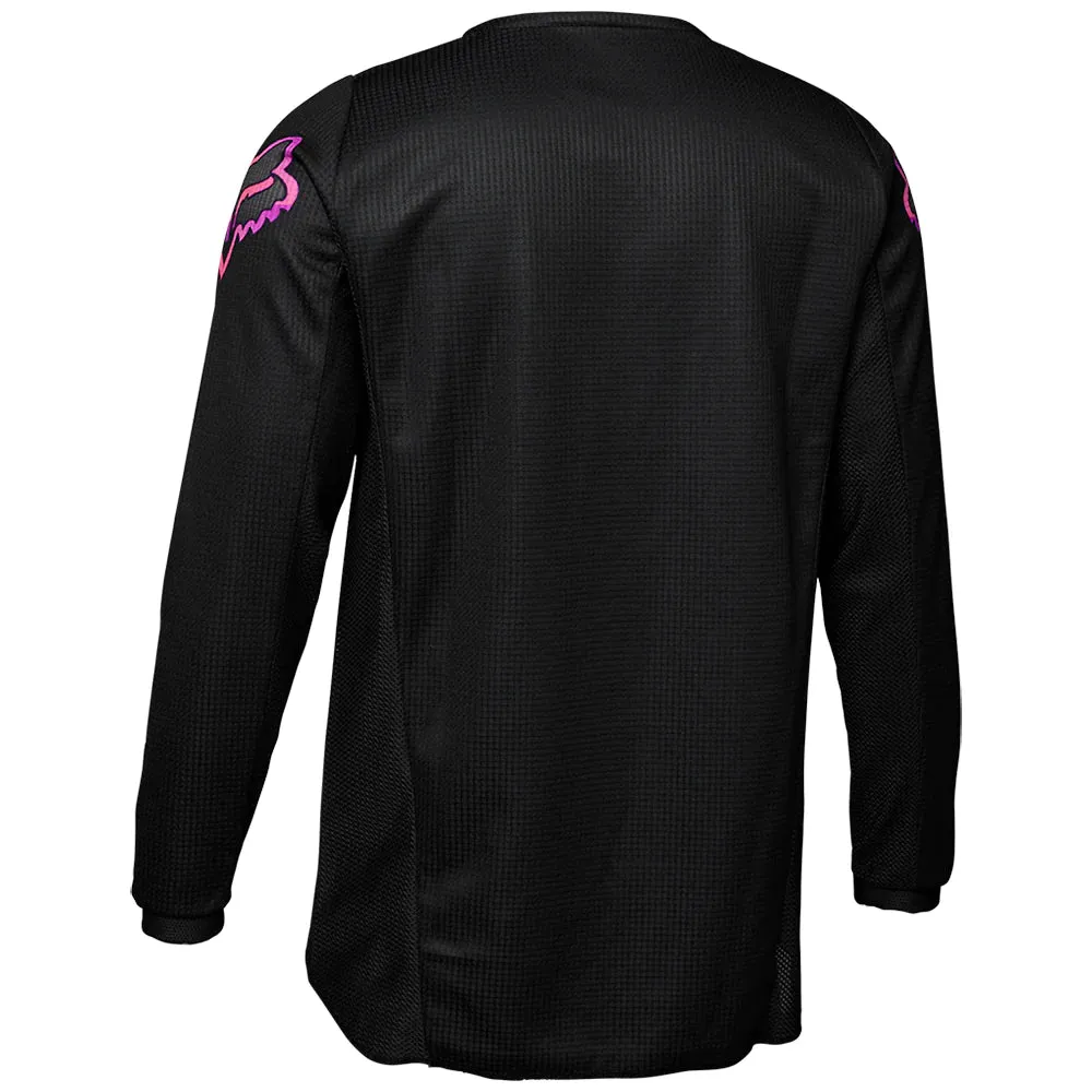 24 FOX YOUTH GIRLS' BLACKOUT JERSEY [BLACK/BLACK] YM