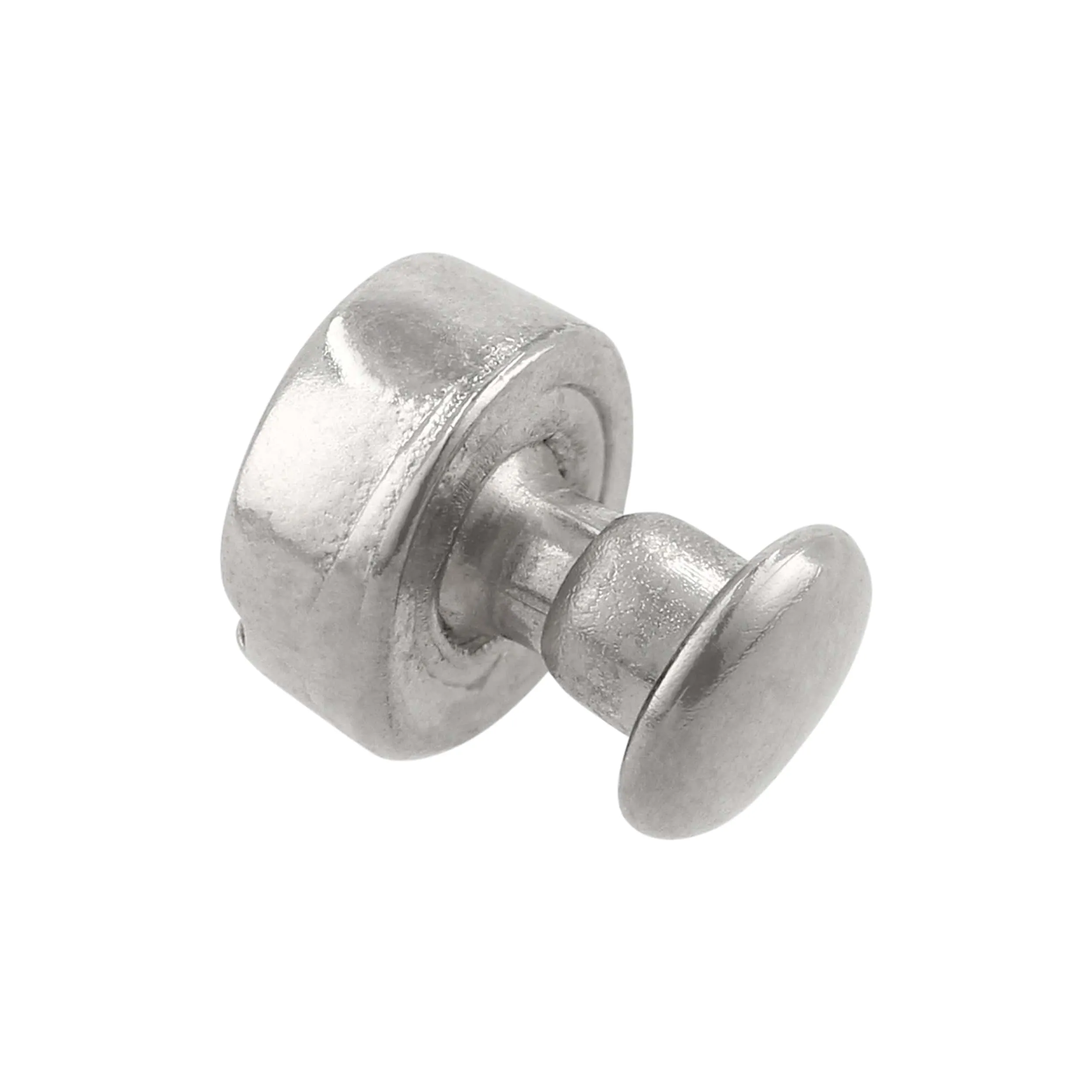 7mm Shiny Nickel, Flat Screw Top Rivet Stud, Steel - PK5, #P-2850-NIC