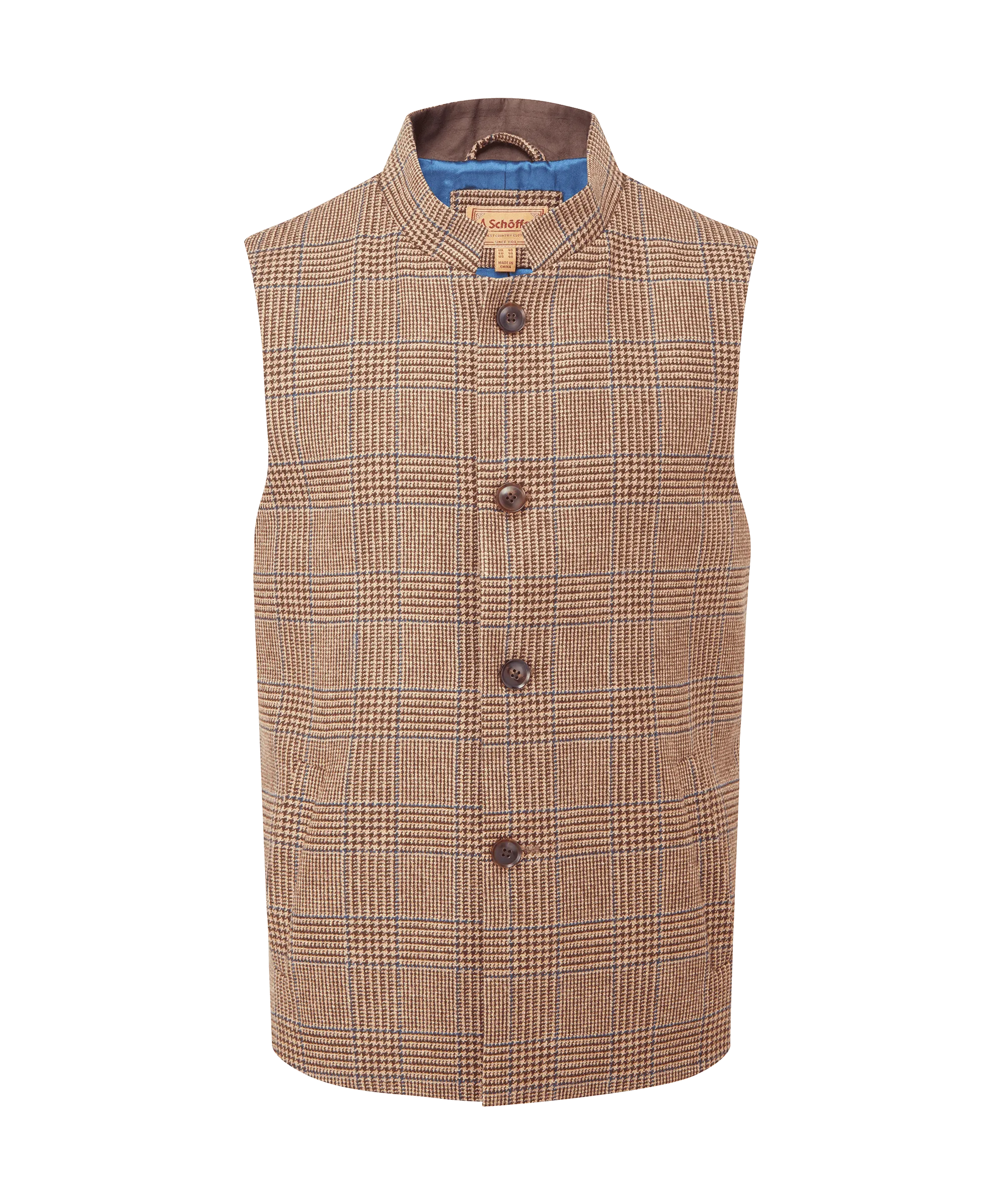 Berwick Nehru Tweed Waistcoat - Hawick Tweed
