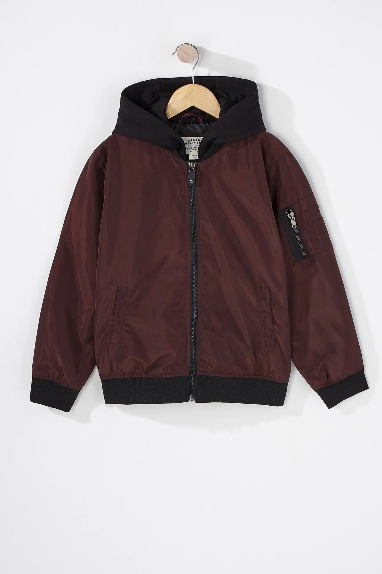 Blouson aviateur en tissu bouclette pour garçon