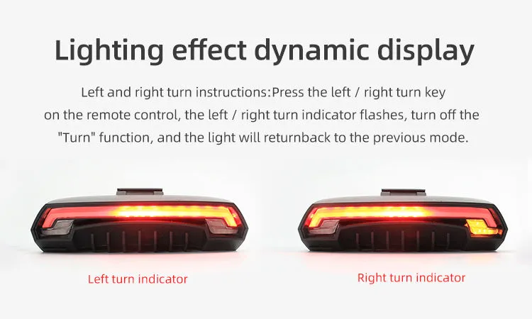 Brake light safety warning laser light bicycle tail light