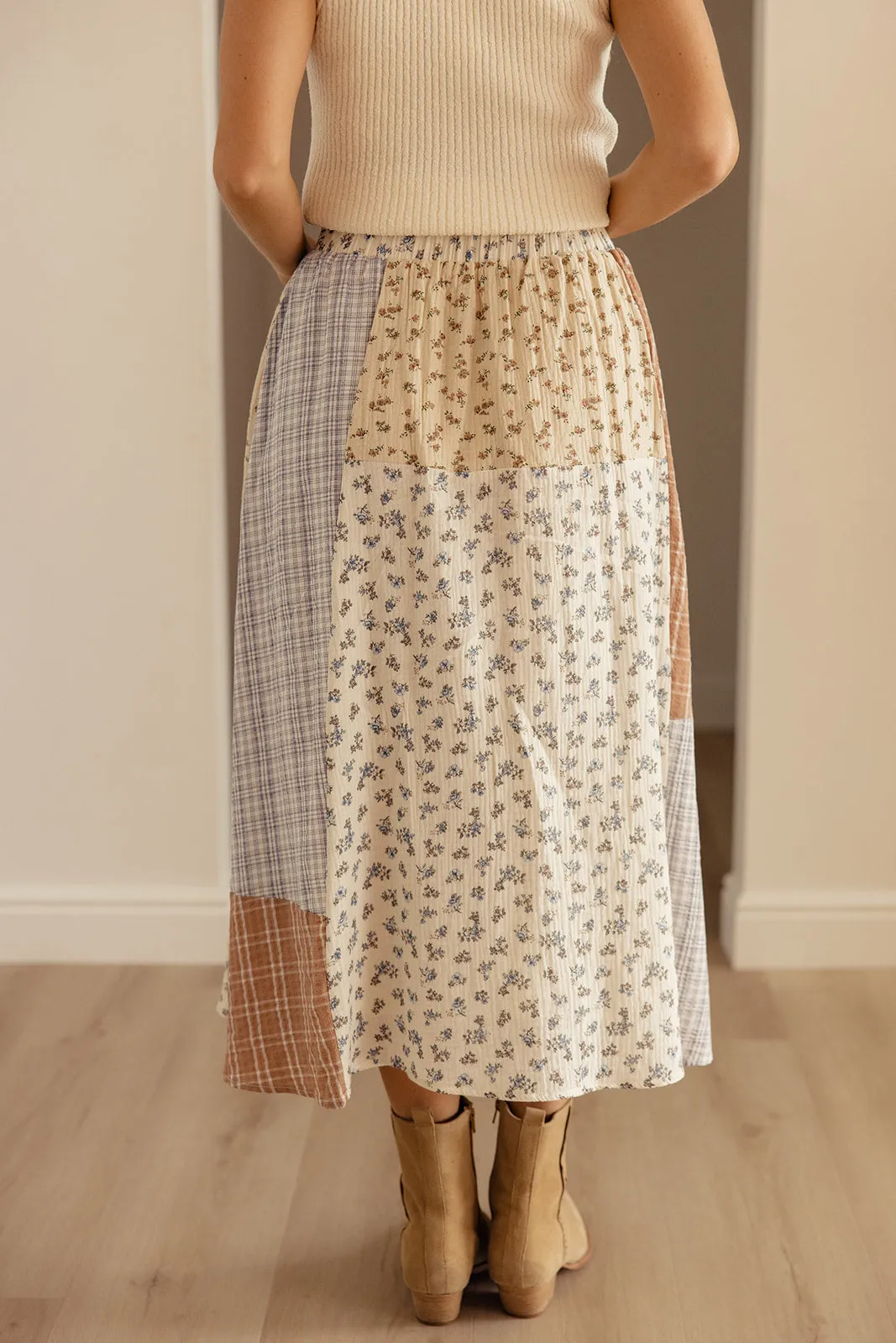 Brinkley Patchwork Maxi Skirt