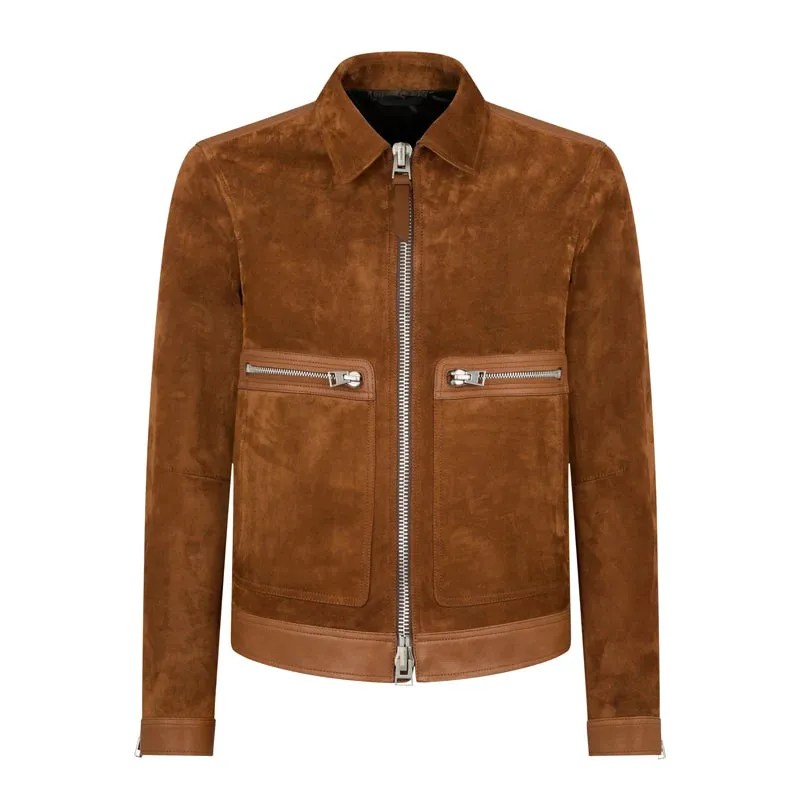 British Style Short Suede Jacket