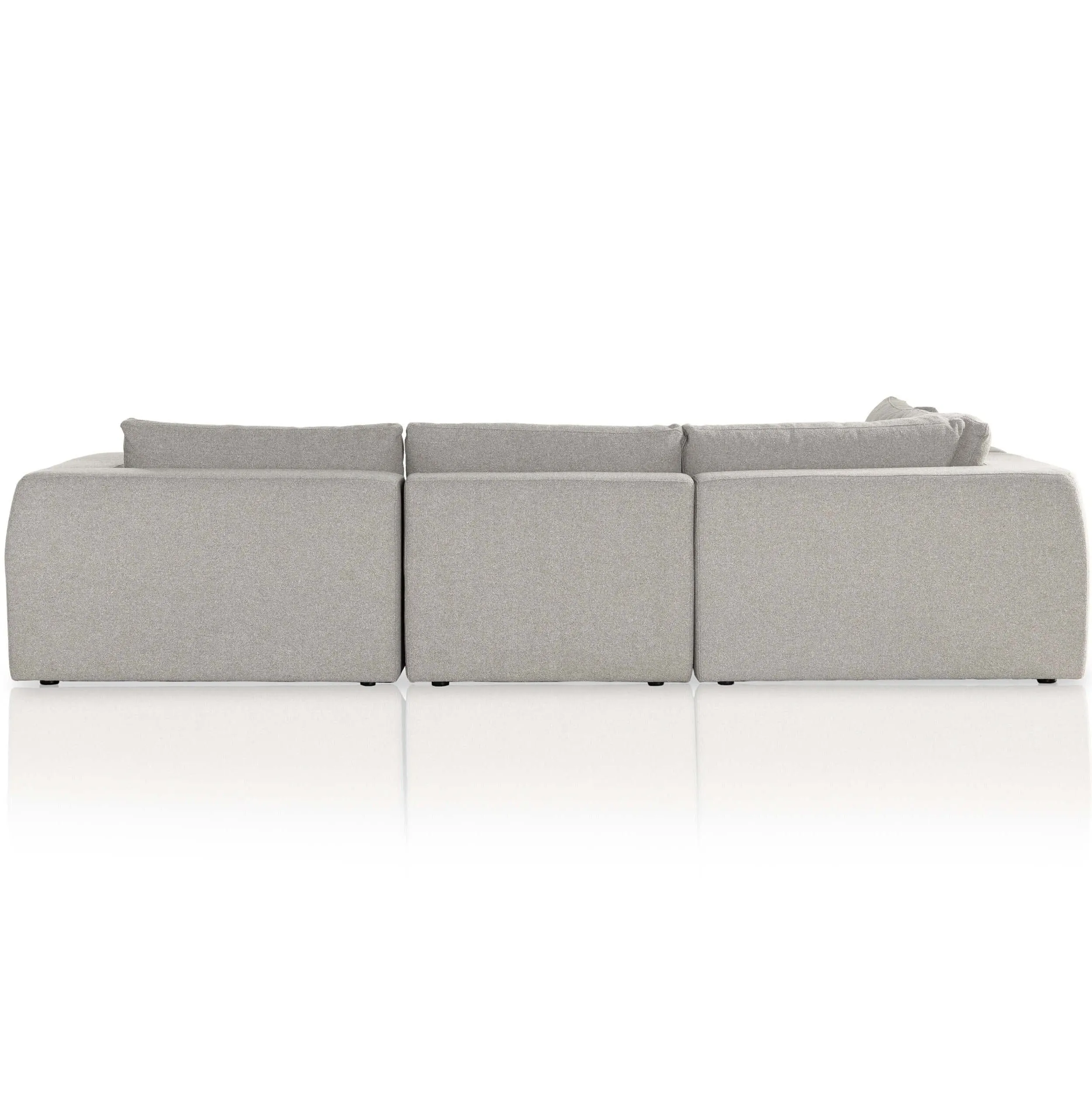 Brylee 4 Piece Sectional w/Ottoman, Torrance Silver