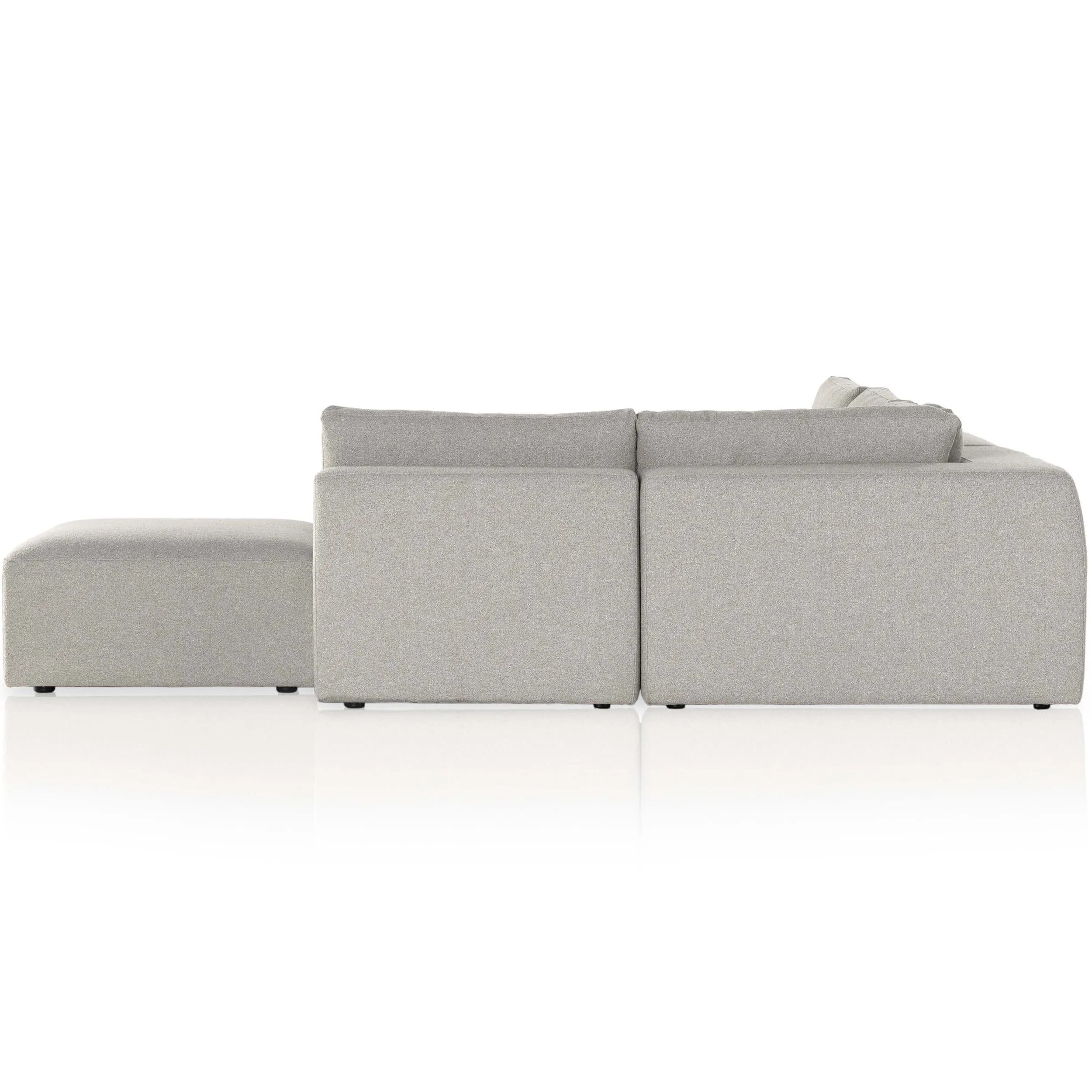 Brylee 4 Piece Sectional w/Ottoman, Torrance Silver