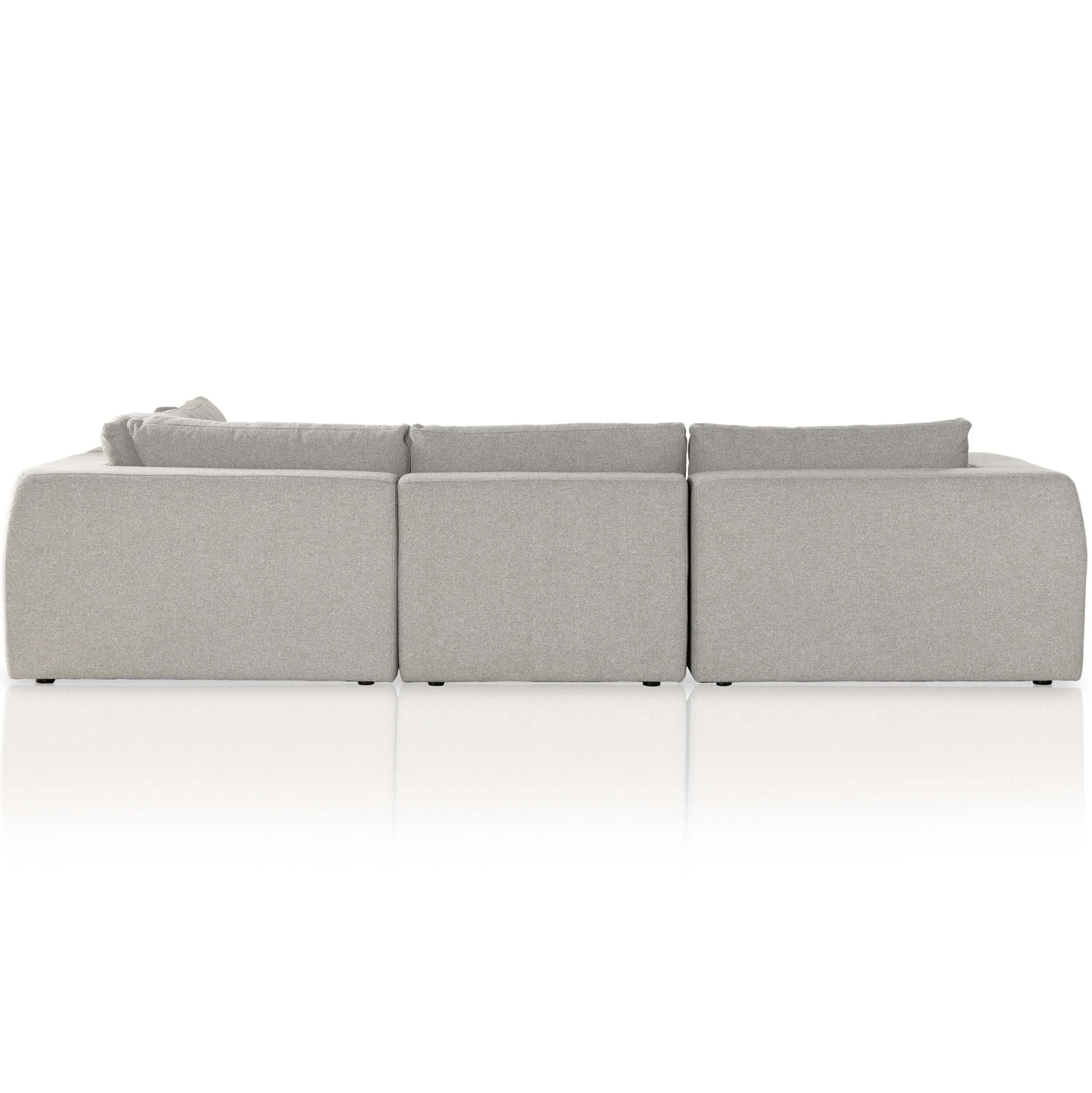 Brylee 4 Piece Sectional w/Ottoman, Torrance Silver