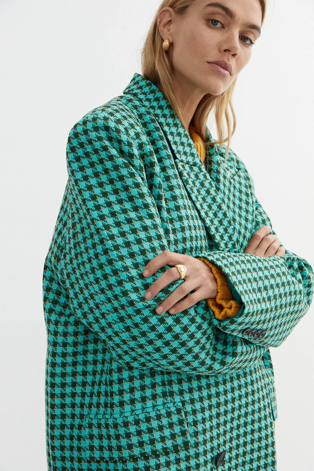 Carmen Coat in Aqua