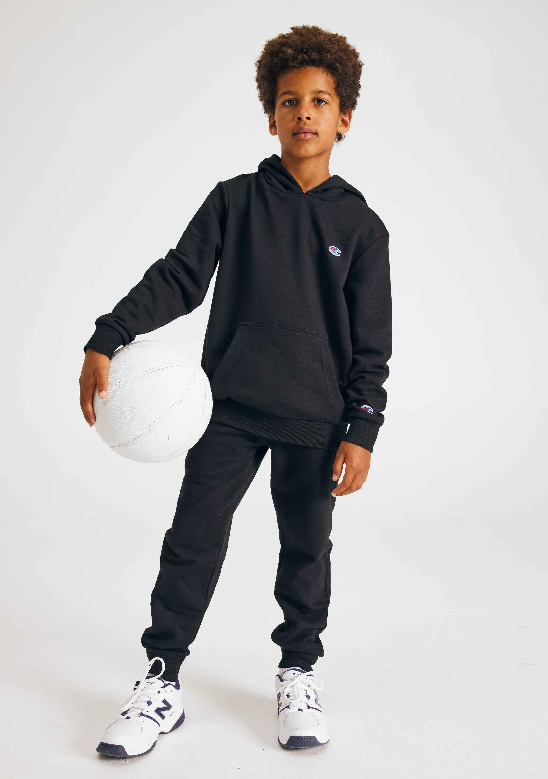 Champion Junior French Terry Hoodie <BR> KW4VN BLK