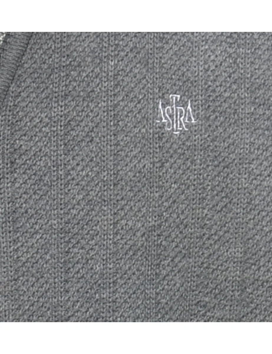 Classic Grey Cardigan - L
