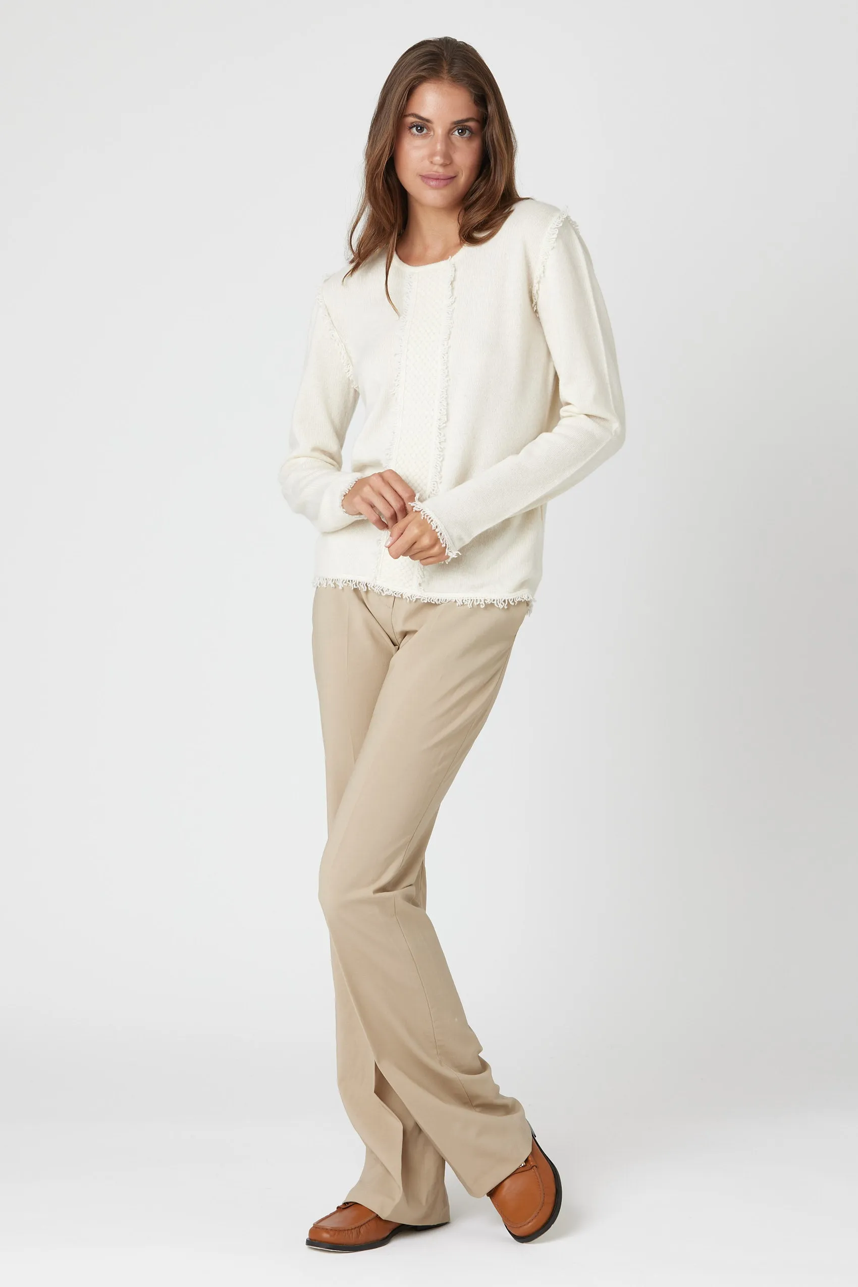 COCO Tuxedo Sweater - White