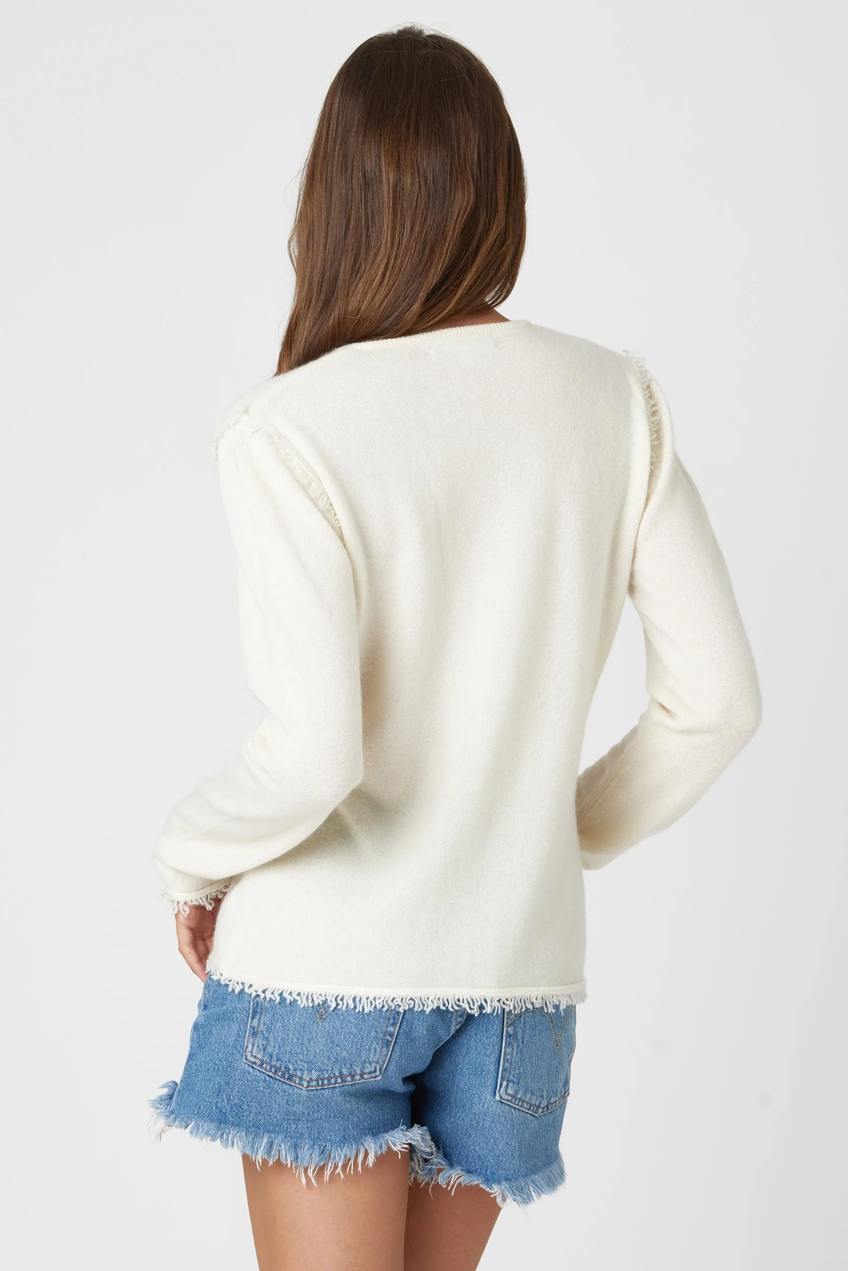 COCO Tuxedo Sweater - White