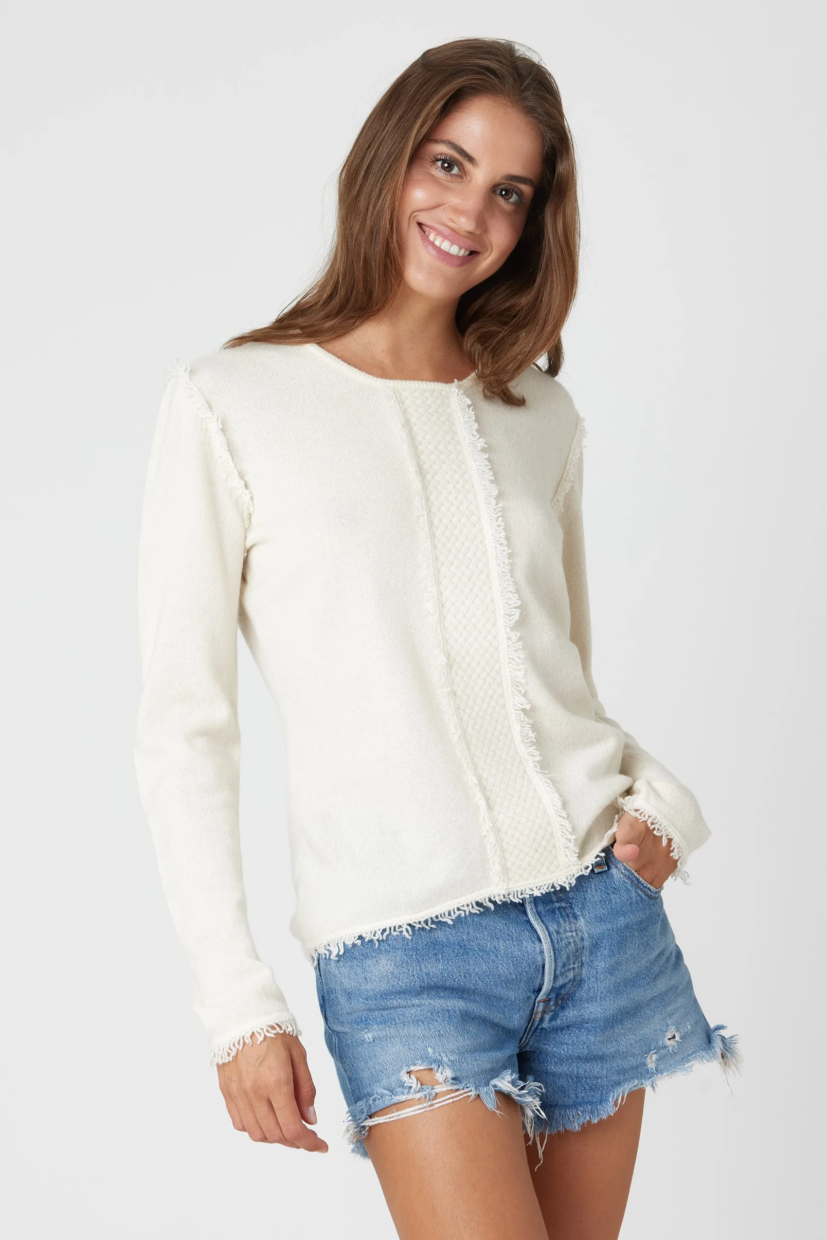 COCO Tuxedo Sweater - White