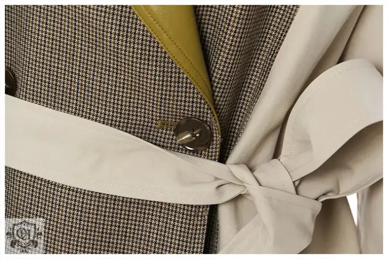 Contrast Colour Trench Coat