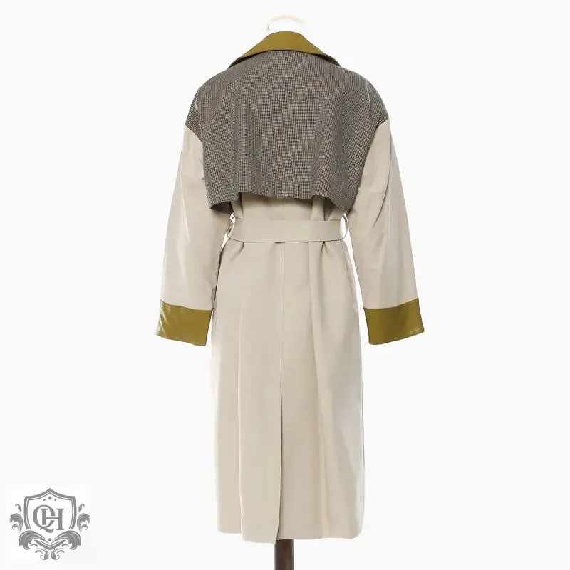 Contrast Colour Trench Coat