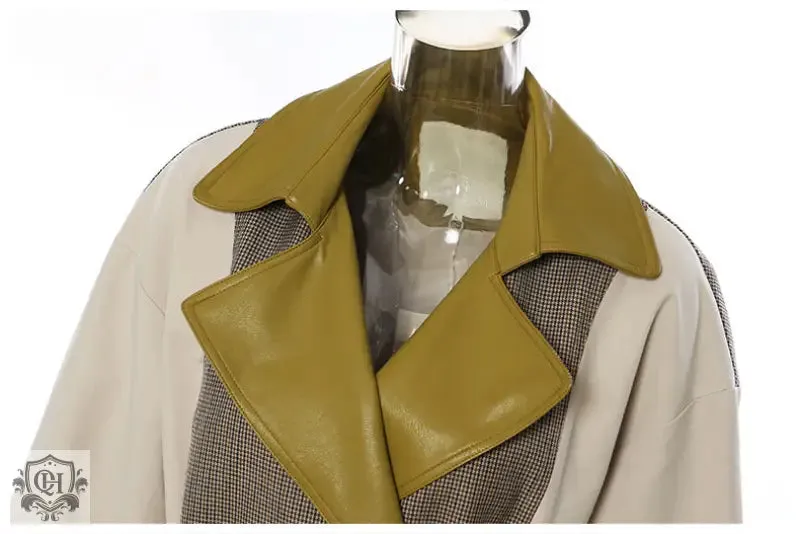 Contrast Colour Trench Coat