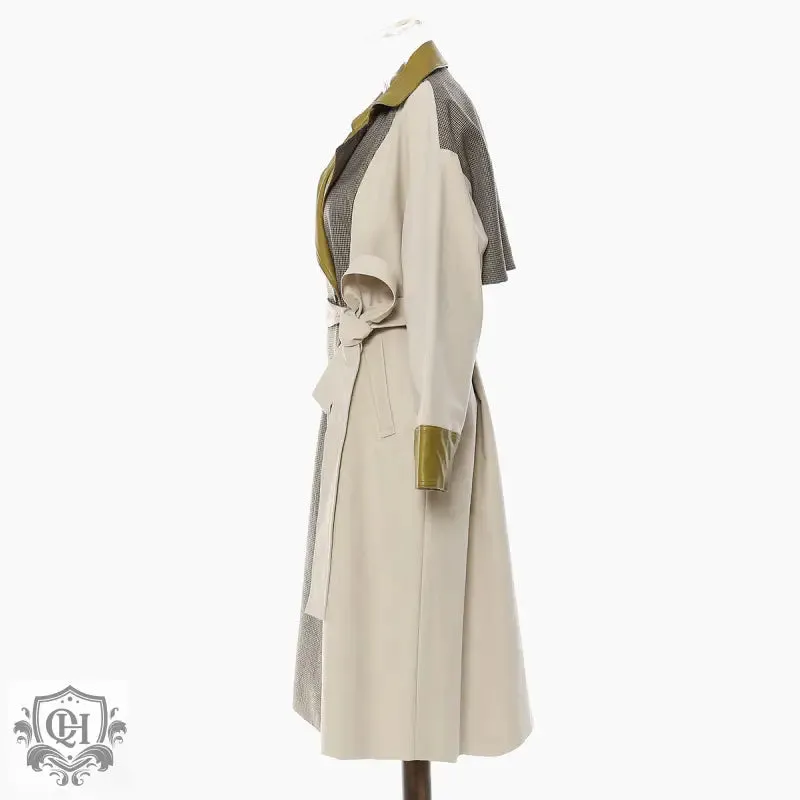 Contrast Colour Trench Coat