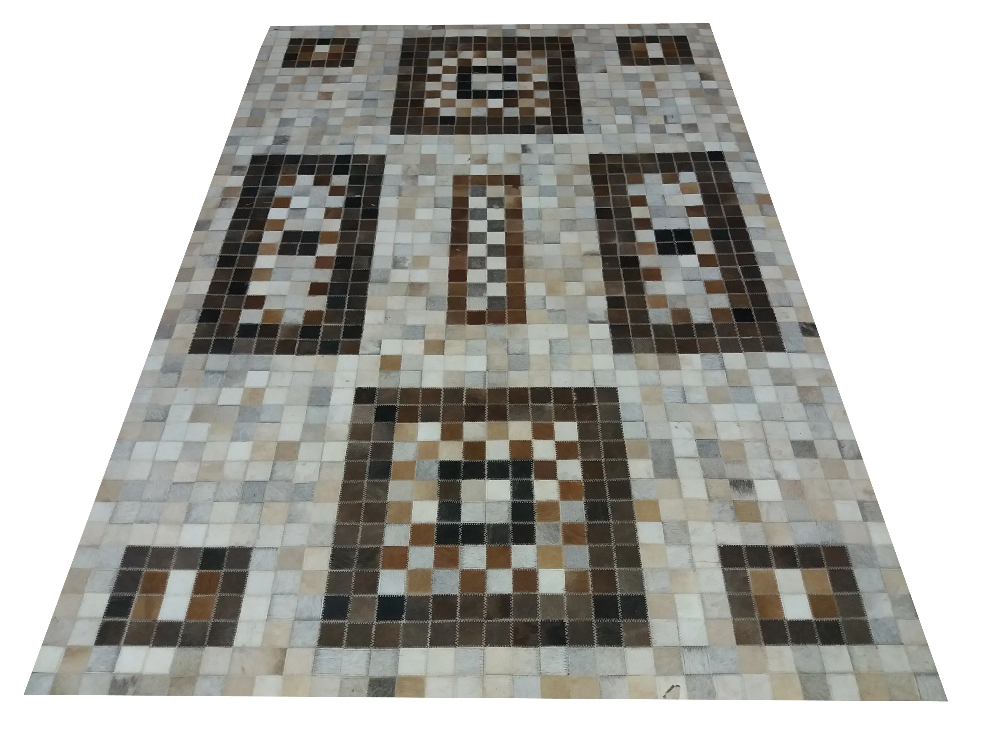 cowhide patchwork runner
