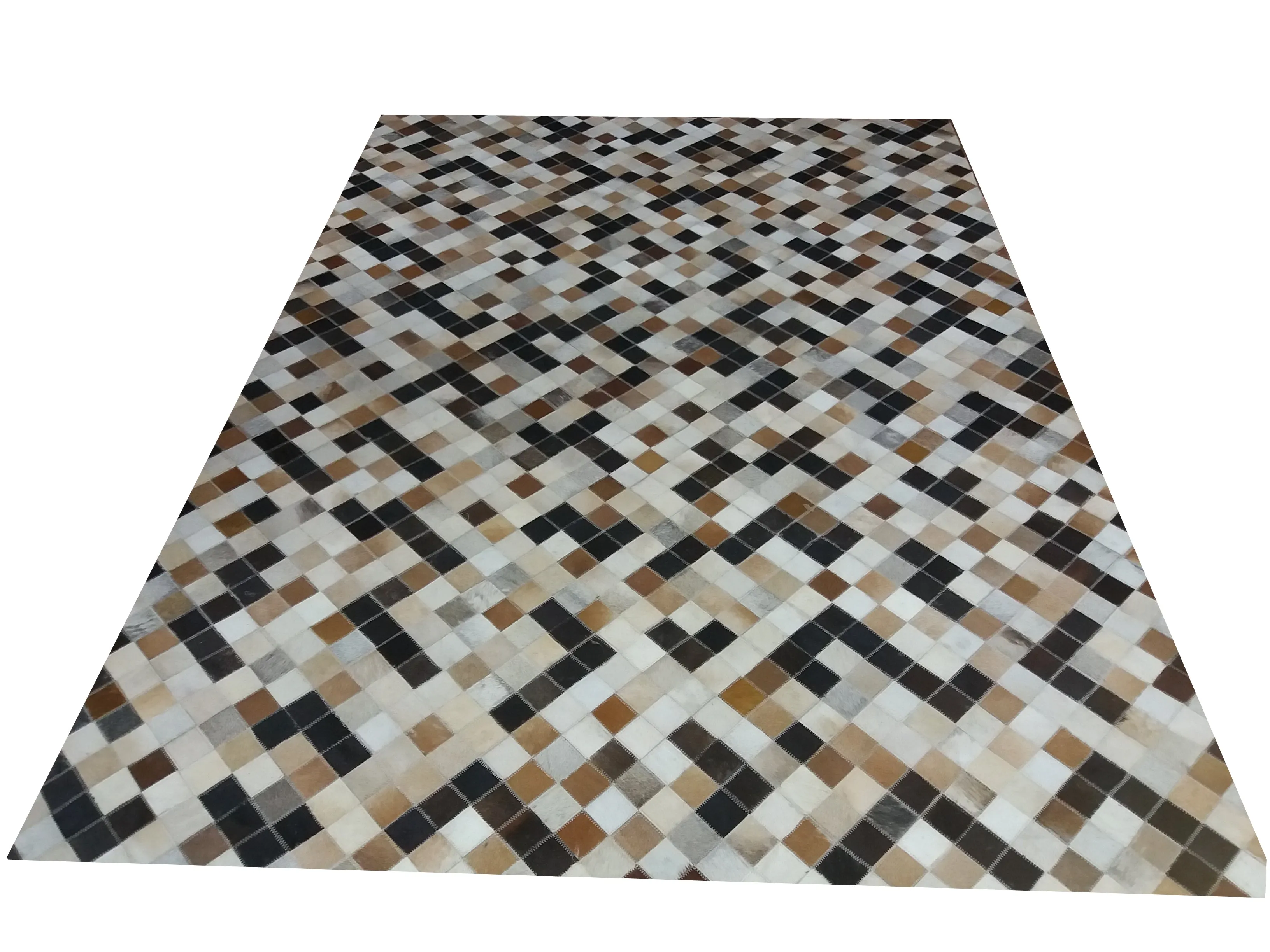 cowhide patchwork runner
