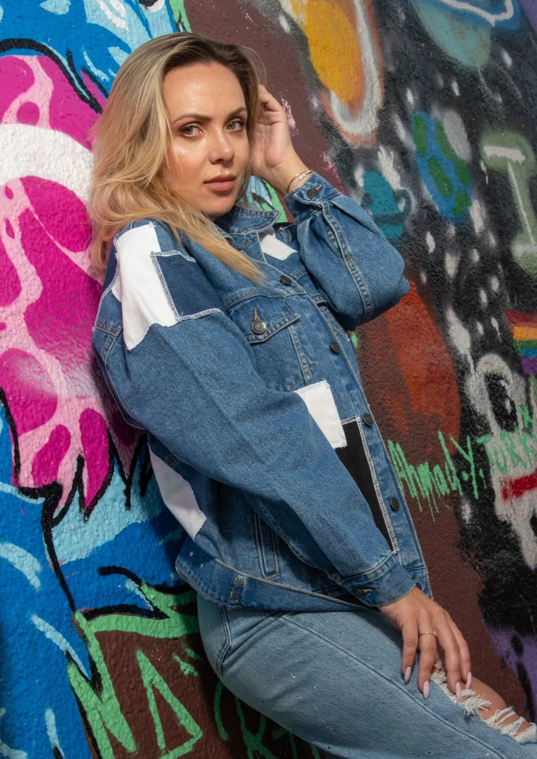 Denim Patchwork Jacket
