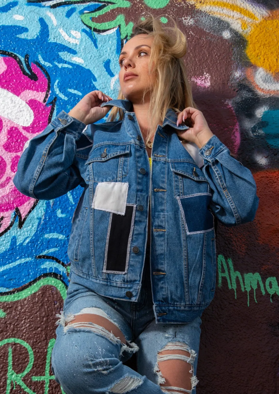 Denim Patchwork Jacket