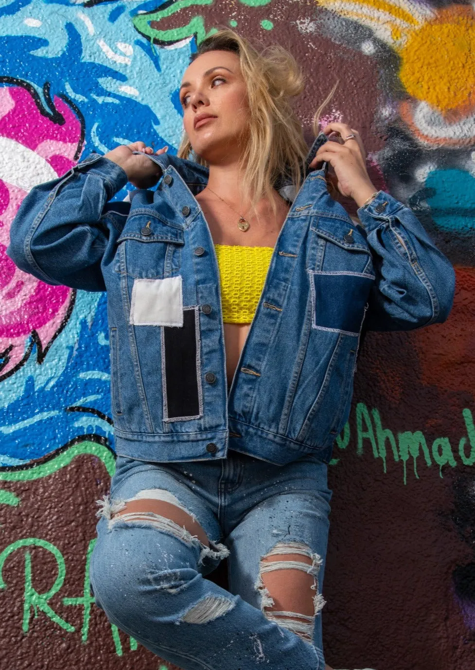 Denim Patchwork Jacket