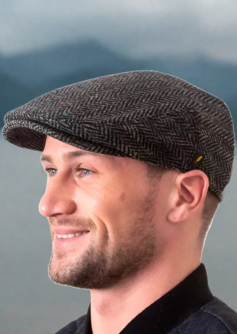Donegal Tweed Flat Cap Charcoal