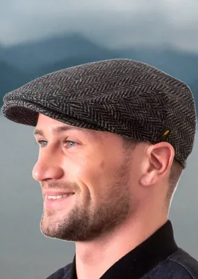 Donegal Tweed Flat Cap Charcoal