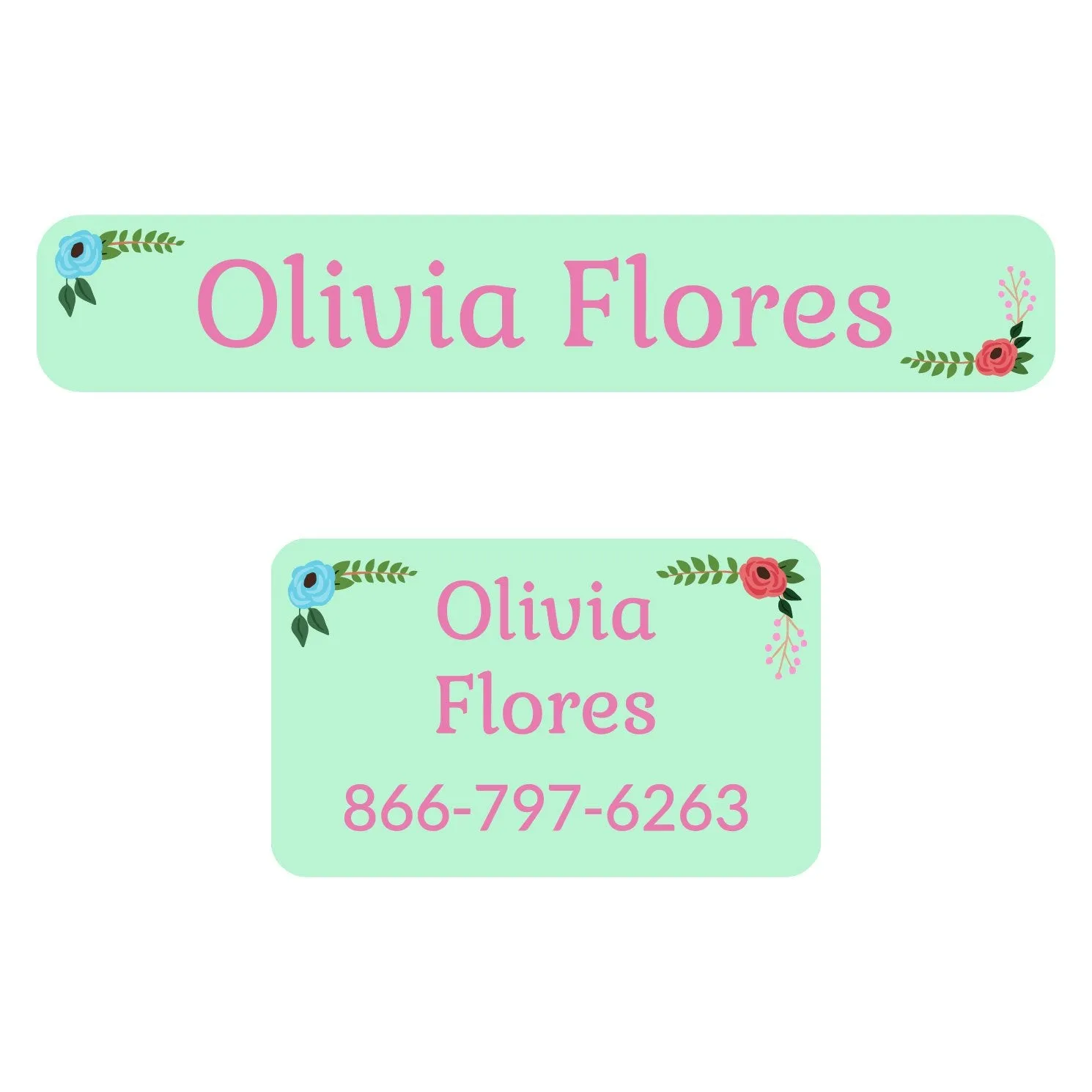 Floral Iron-On Clothing Labels Pack