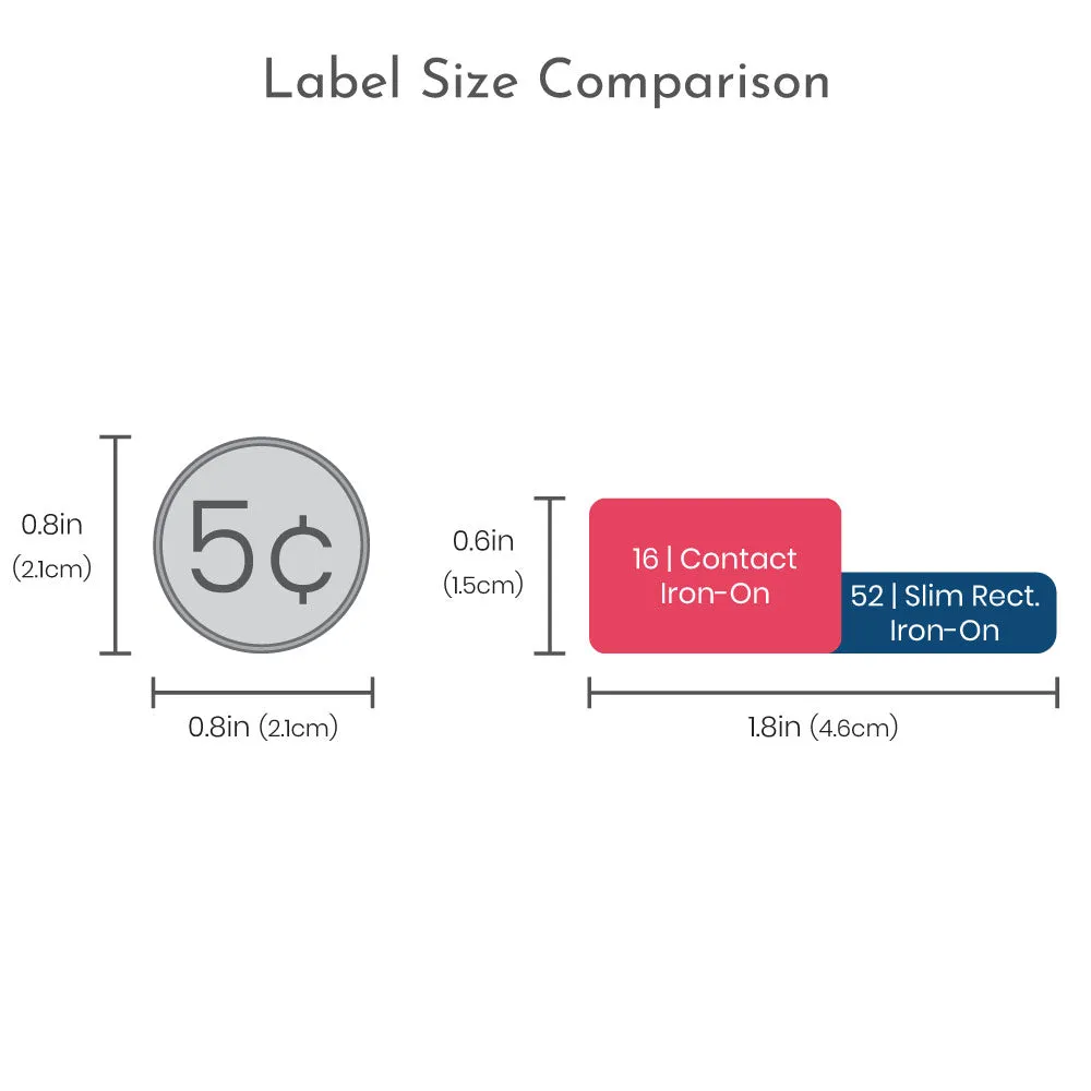 Floral Iron-On Clothing Labels Pack