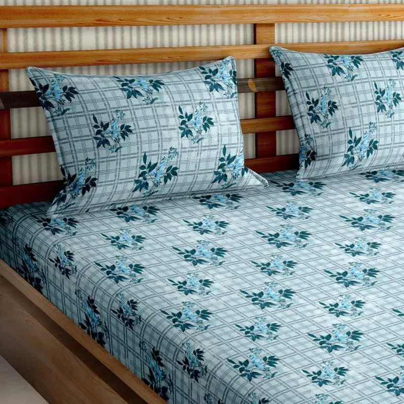 Flower Patch Bedsheet - Blue