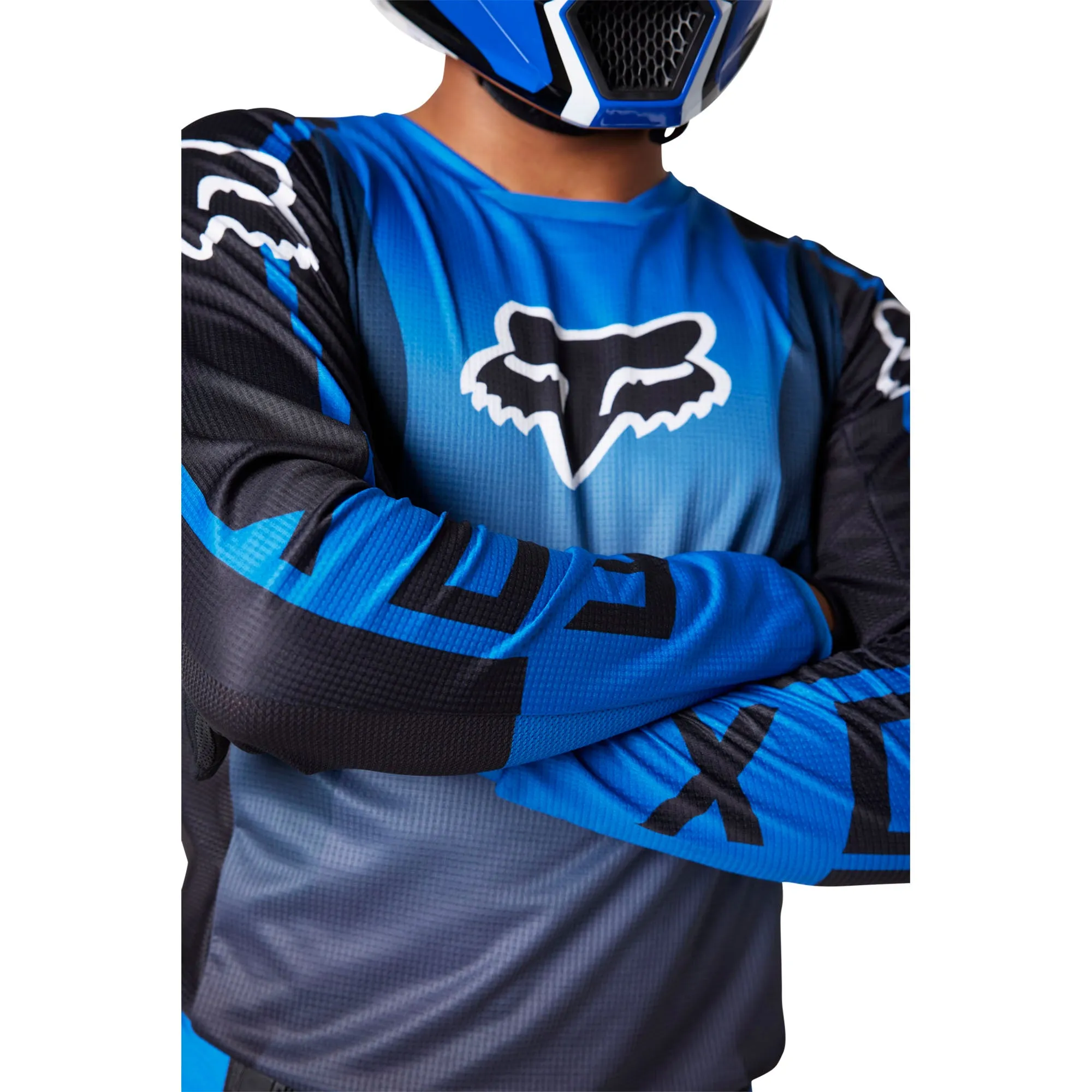 Fox Racing  Mens 180 Leed Jersey Lightweight Fit Sleeve Cuffs Soft Comfort Blue