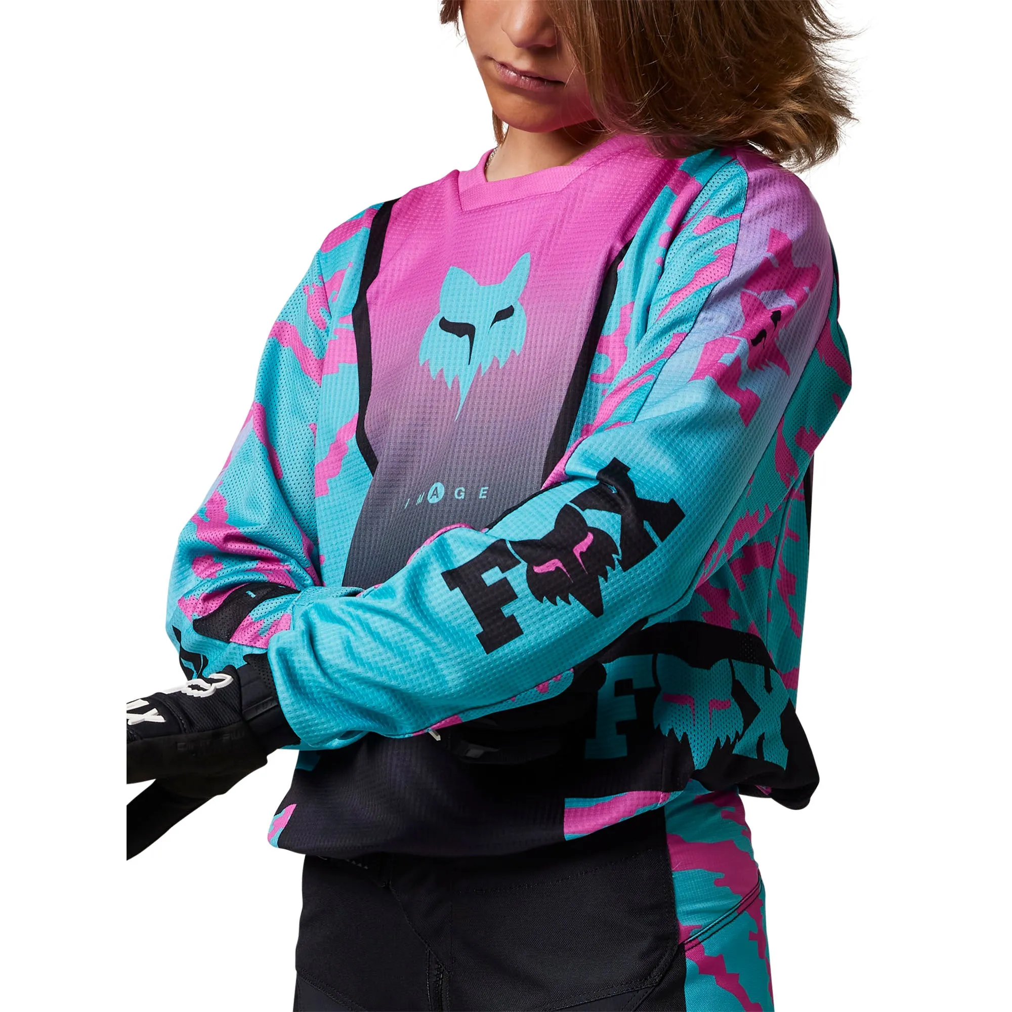 Fox Racing  Youth 180 Nuklr Motocross Jersey Teal Offroad MotoX Vented Mesh