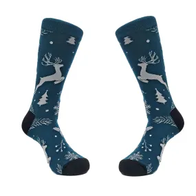 Frolicking Reindeer Socks from the Sock Panda (Adult Large - Men's Shoe Sizes 8-12)