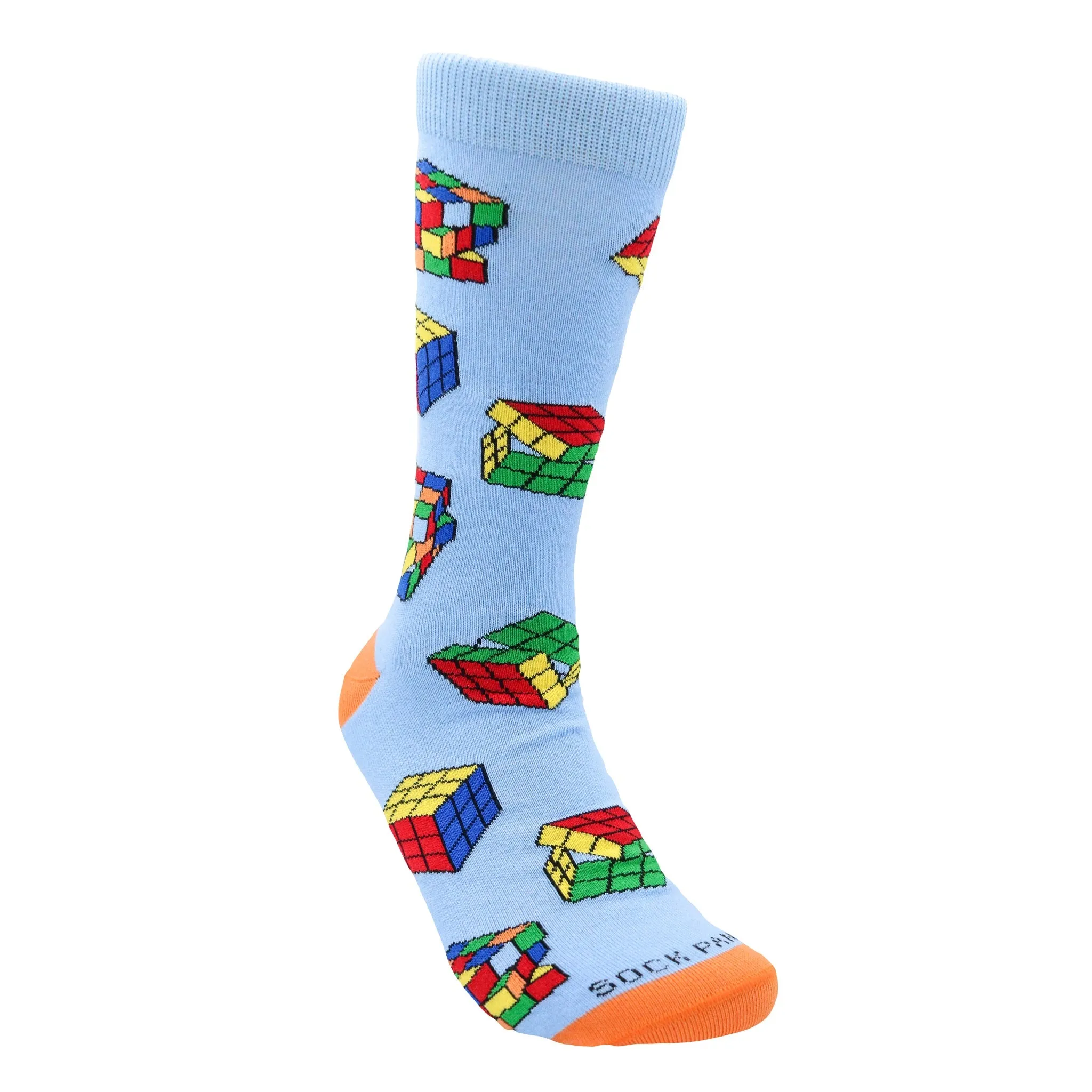Fun Puzzle Cube Socks from the Sock Panda (Adult Large - Men's Shoe Sizes 8-12)