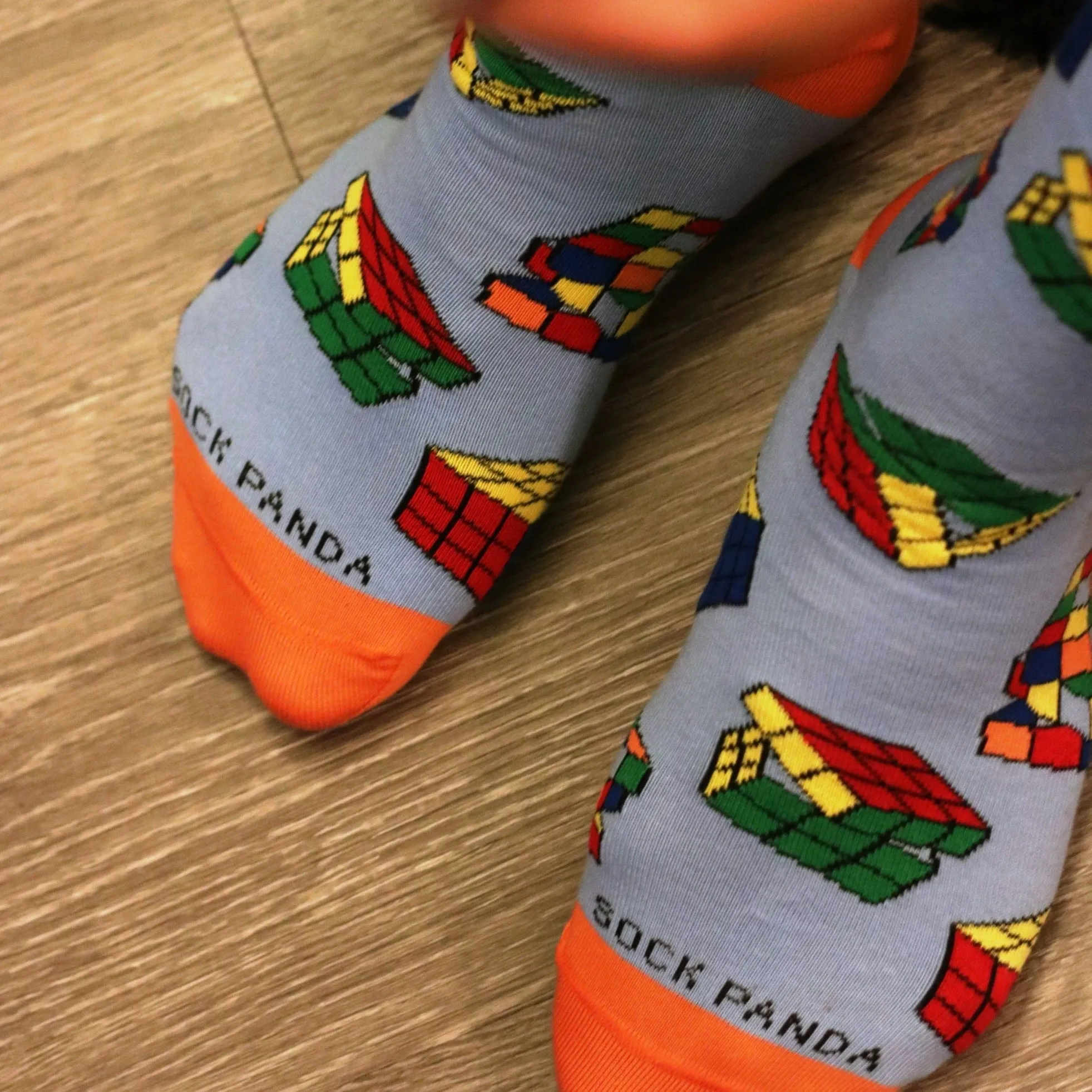 Fun Puzzle Cube Socks from the Sock Panda (Adult Large - Men's Shoe Sizes 8-12)