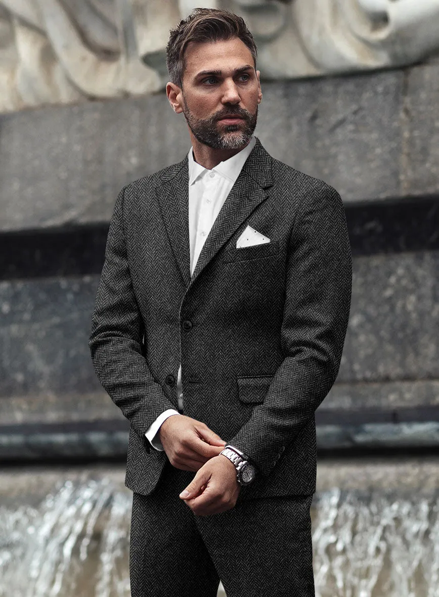 Harris Tweed Charcoal Herringbone Jacket