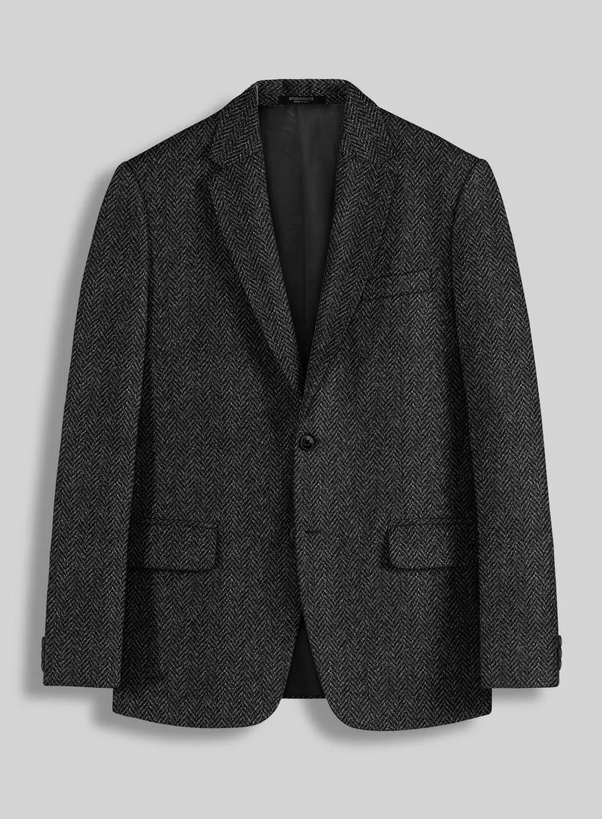 Harris Tweed Charcoal Herringbone Jacket