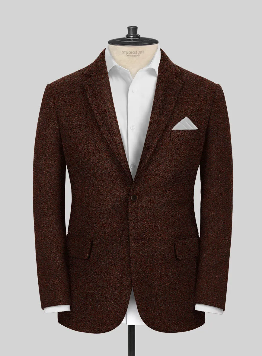 Harris Tweed Wide Herringbone Rust Jacket