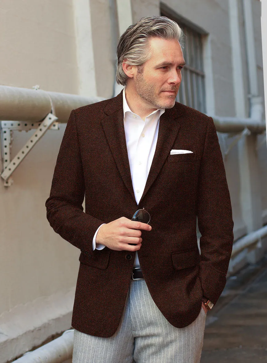 Harris Tweed Wide Herringbone Rust Jacket