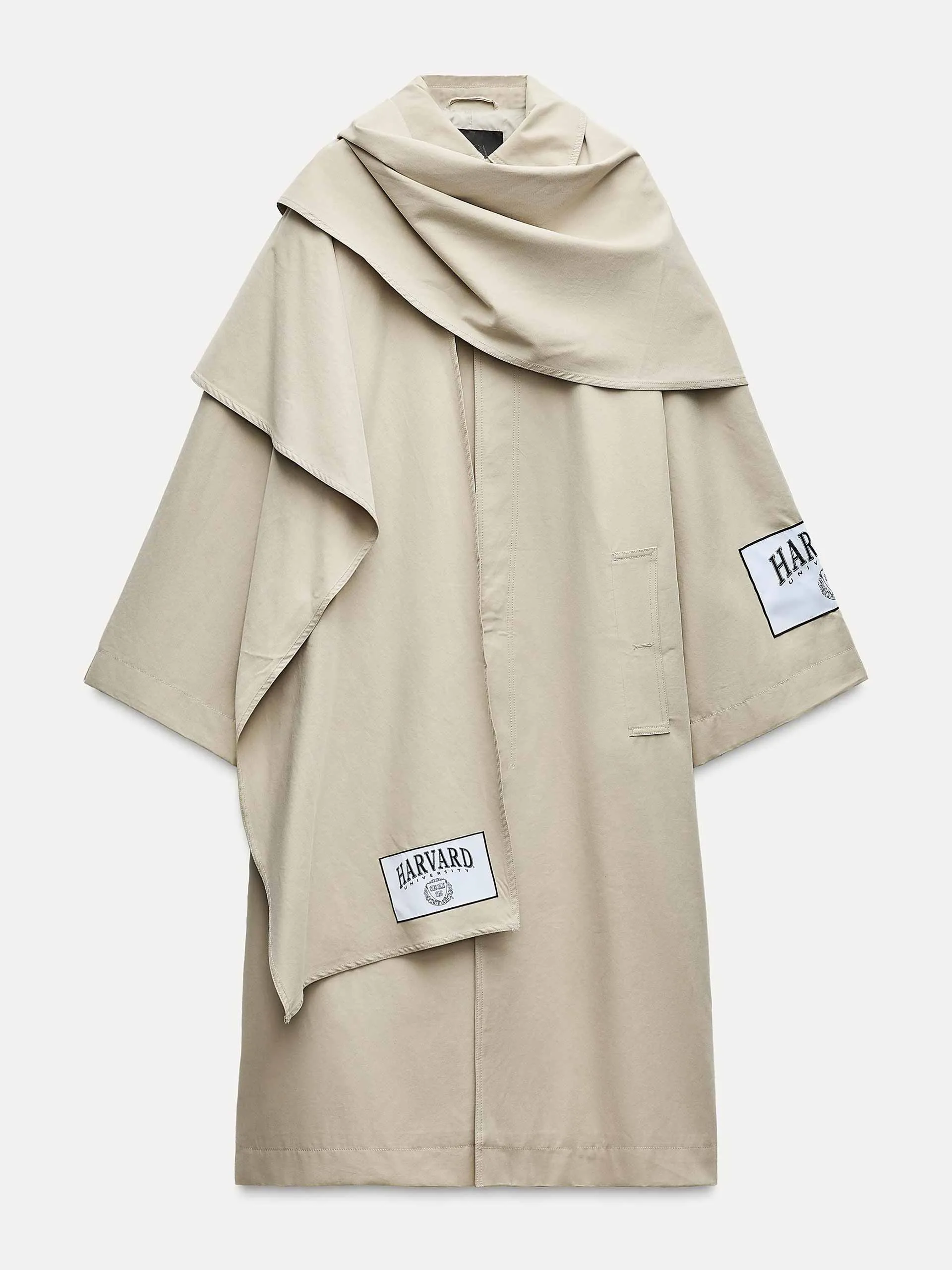 Harvard university cape trench coat