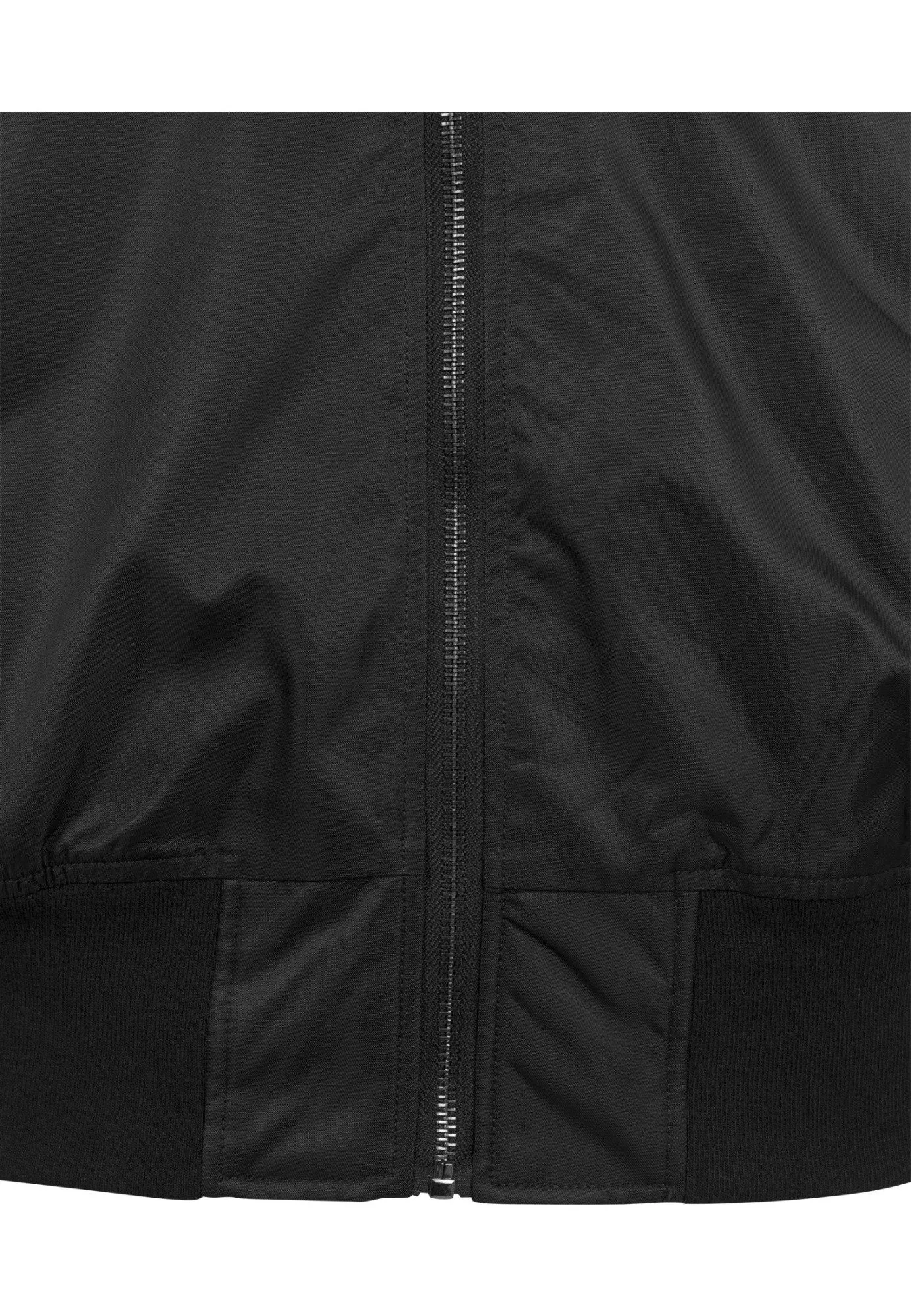 Hooded Oversized Bomber Jacket - All Black