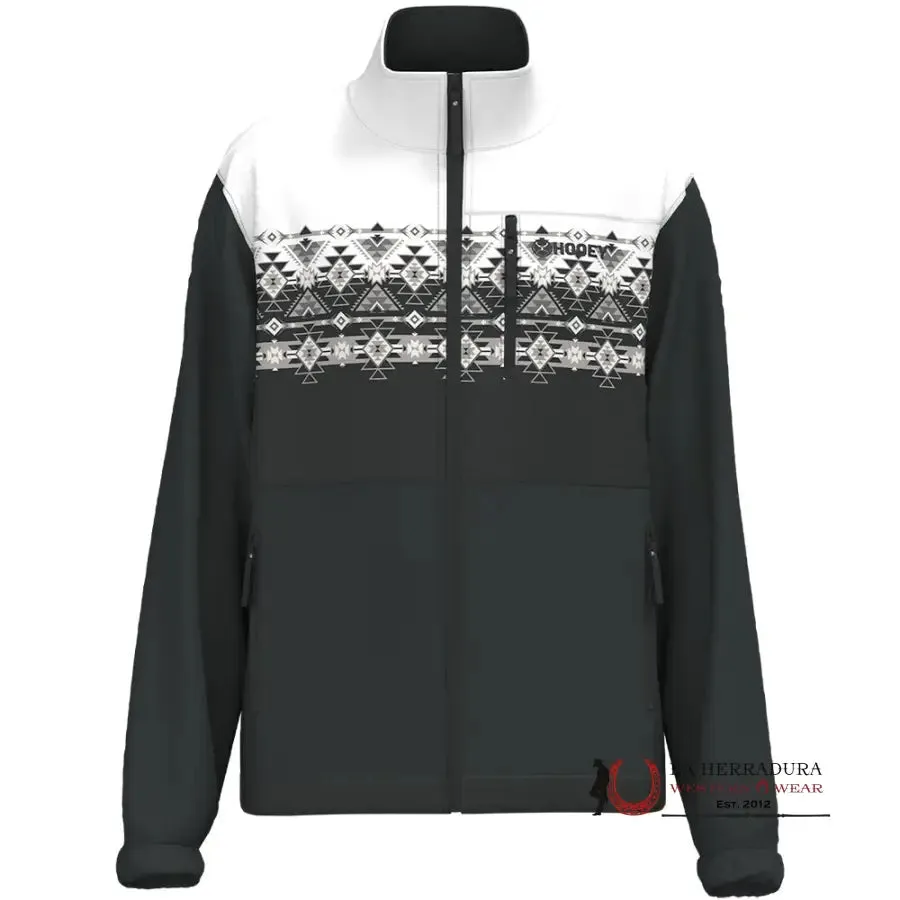 Hooey Boys Black/White Full Zip Tech Fleece Jacket