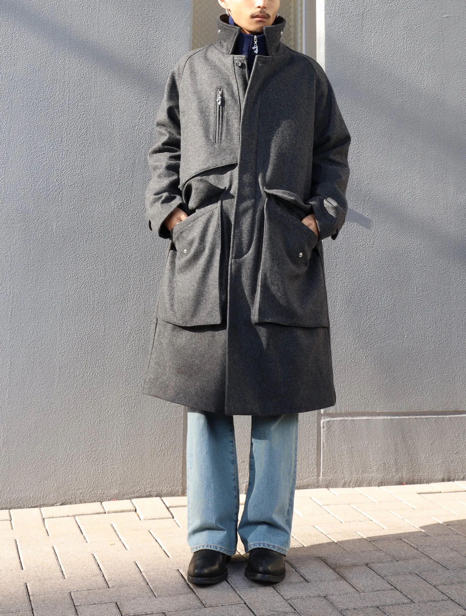 MELTON TRENCH COAT