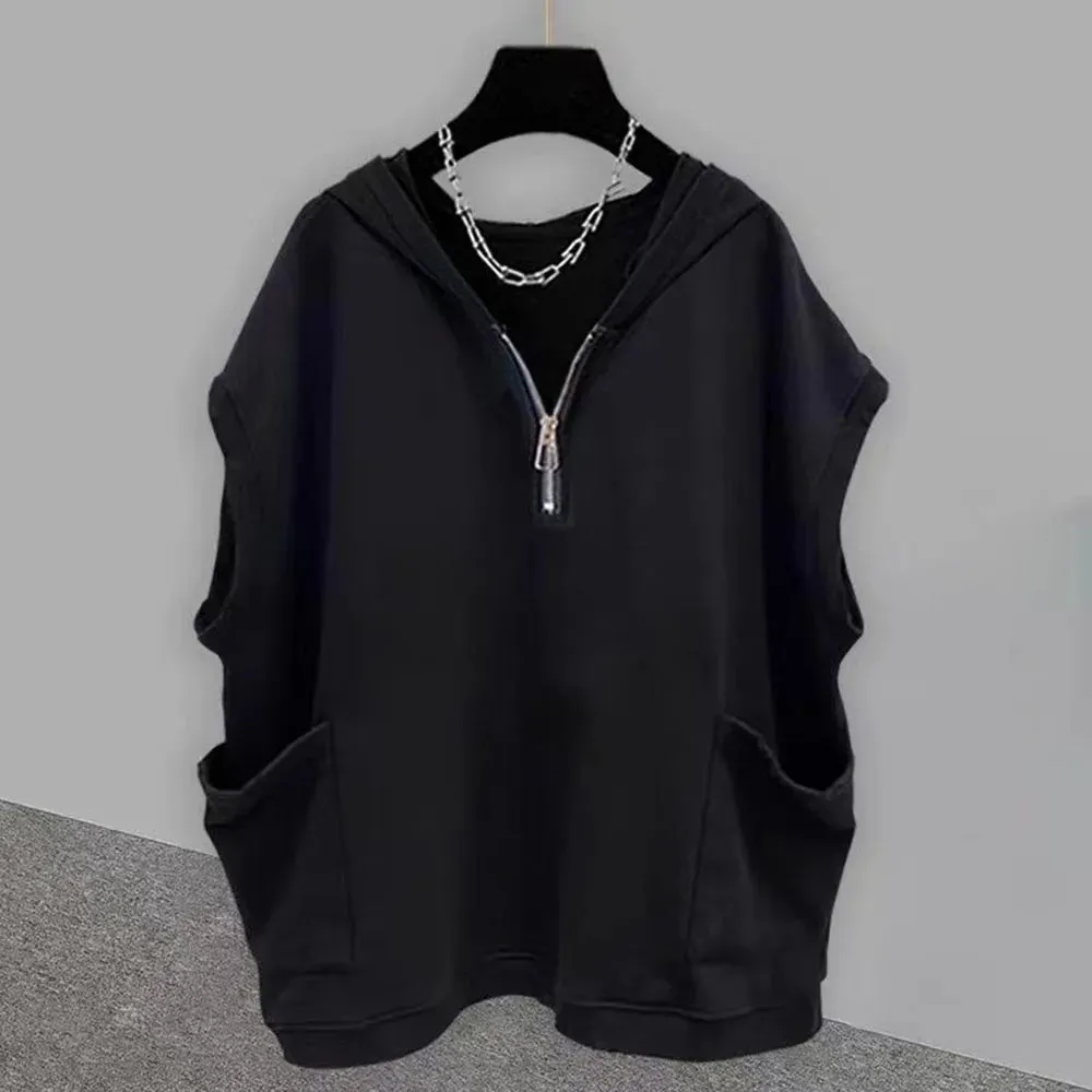 Mens Genderless Casual Solid Color Loose Vest