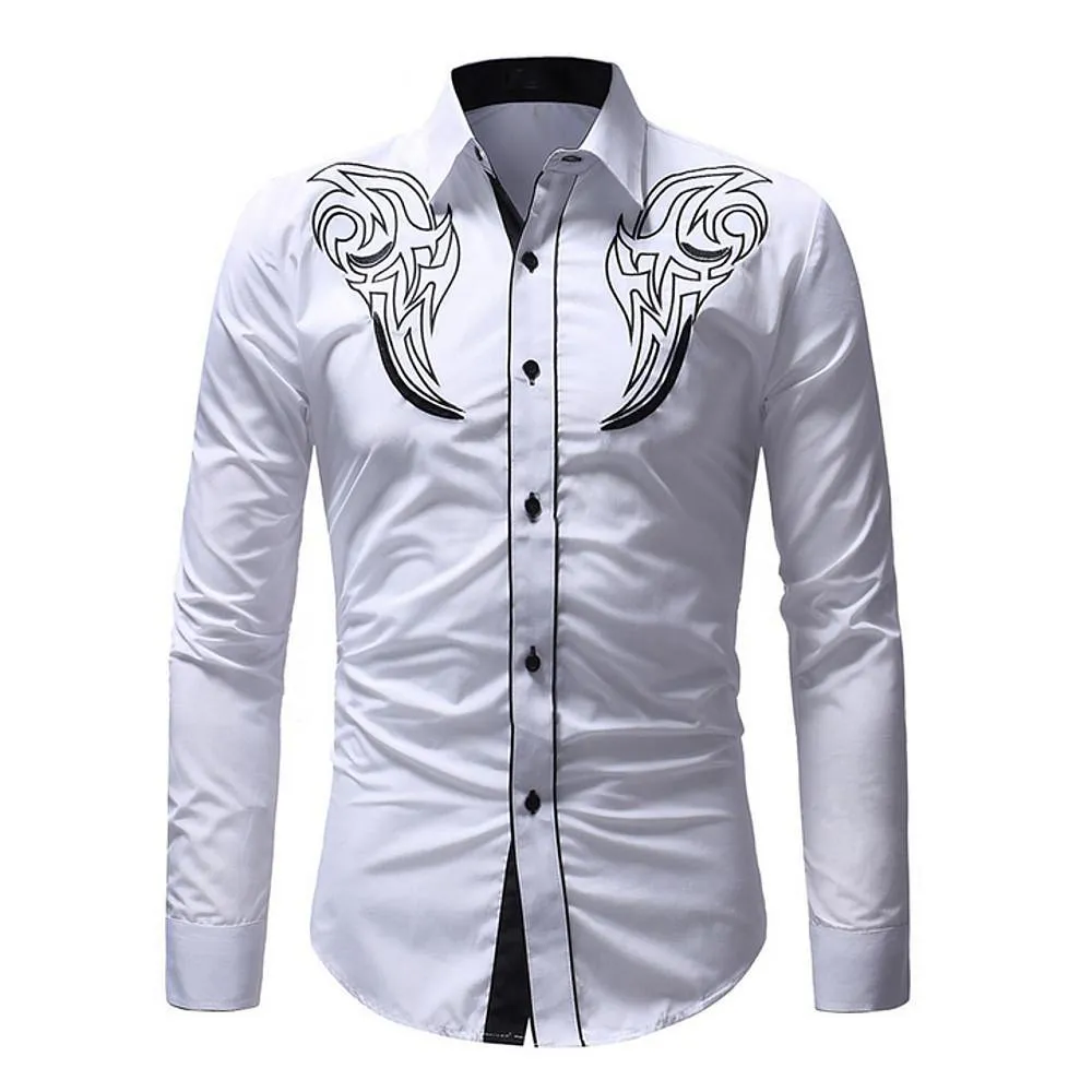 Men's Geometric Stylish Regular Shirt