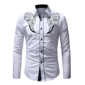 Men's Geometric Stylish Regular Shirt