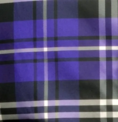 Men's Purple Plaid Vest with Neck Tie