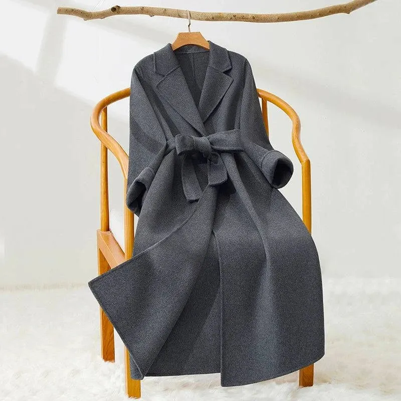 Midi Slim-Fit Wool Reversible Cashmere Coat